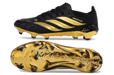 Kaka x Adidas Predator 26 Elite FG Firm Ground Soccer Cleats - Black/Metallic Gold/High Gloss Black