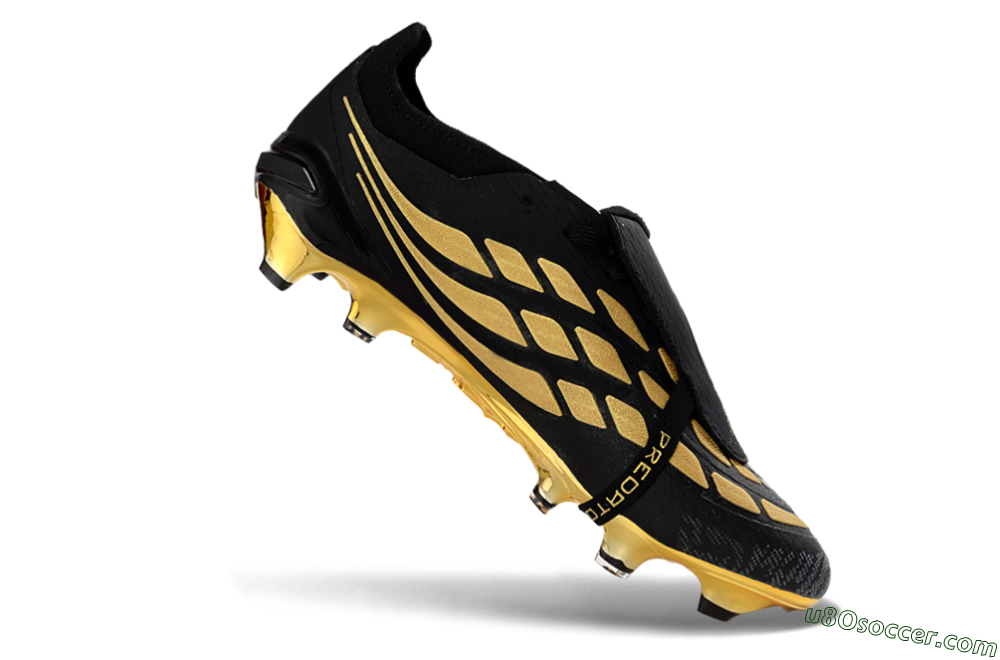Kaka x Adidas Predator 26 Elite Fold-Over Tongue FG Firm Ground Soccer Cleats - Black/Gold Accent/Black Base 4