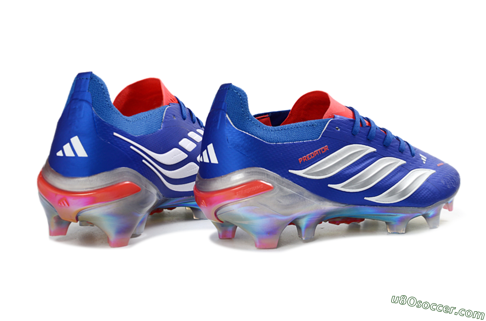 Adidas Predator 26 Elite FG Firm Ground Soccer Cleats - Blue/Vibrant Blue/Fiery Red 6