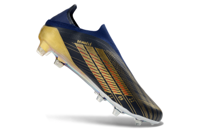 Adidas F50 Elite Laceless FG Firm Ground Soccer Cleats - Navy/Gold/Crimson