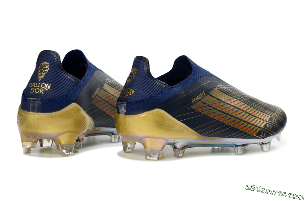 Adidas F50 Elite Laceless FG Firm Ground Soccer Cleats - Navy/Gold/Crimson 6