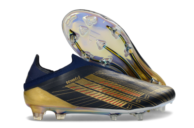 Adidas F50 Elite Laceless FG Firm Ground Soccer Cleats - Navy/Gold/Crimson