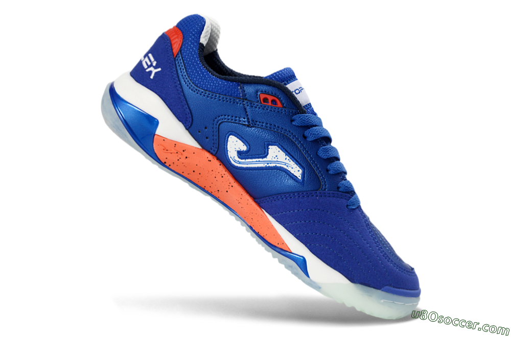 Joma Top Flex IC Indoor & Futsal Soccer Shoes - Blue/Electric Orange/Deep Blue 4