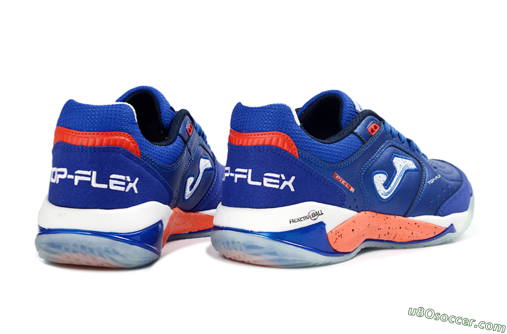 Joma Top Flex IC Indoor & Futsal Soccer Shoes - Blue/Electric Orange/Deep Blue 6