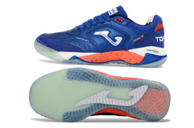 Joma Top Flex IC Indoor & Futsal Soccer Shoes - Blue/Electric Orange/Deep Blue