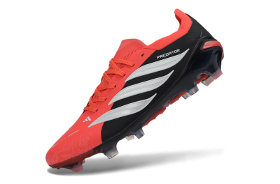 Adidas Predator 26 Elite FG Firm Ground Soccer Cleats - Red/Vibrant Coral/Jet Black