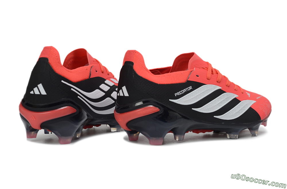 Adidas Predator 26 Elite FG Firm Ground Soccer Cleats - Red/Vibrant Coral/Jet Black 6