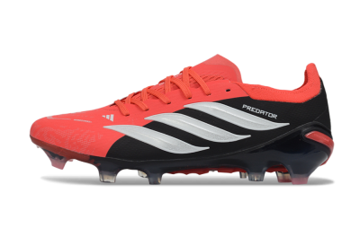 Adidas Predator 26 Elite FG Firm Ground Soccer Cleats - Red/Vibrant Coral/Jet Black
