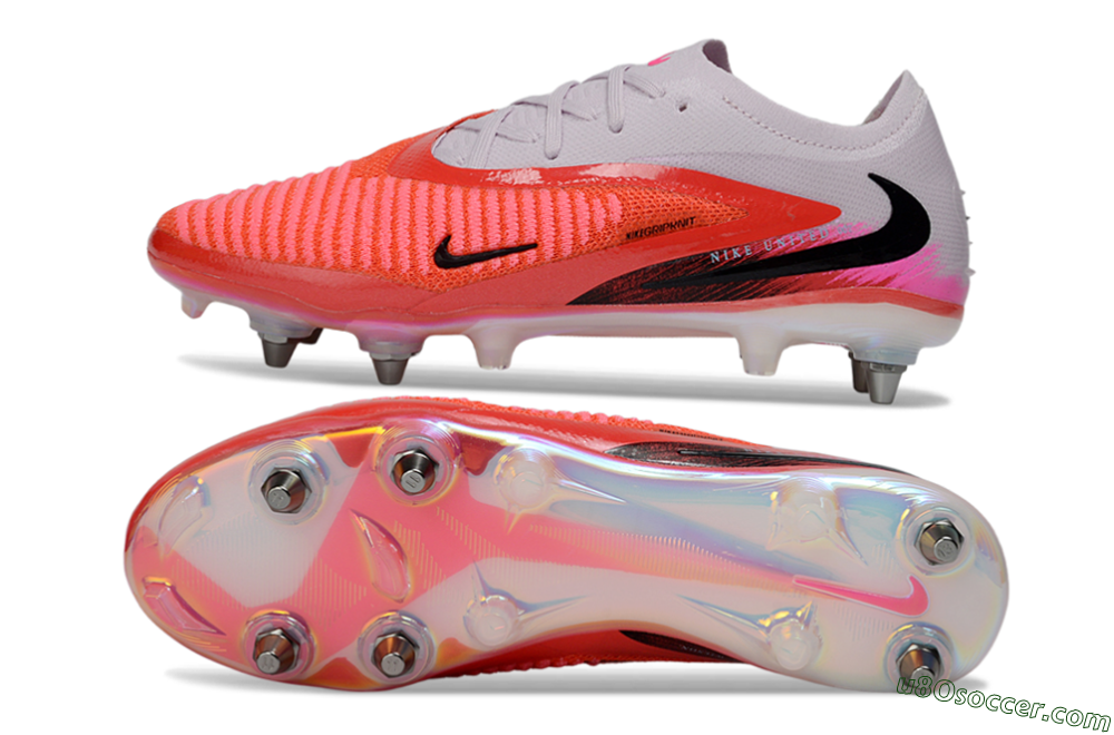 Nike Phantom 6 Elite Low SG Soft Ground Soccer Cleats - Pink/Bright Coral/White 0