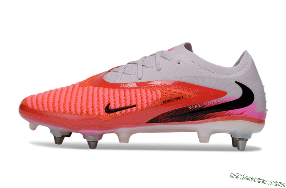 Nike Phantom 6 Elite Low SG Soft Ground Soccer Cleats - Pink/Bright Coral/White 2