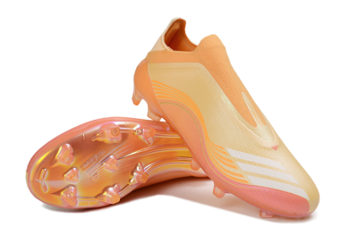 Adidas F50 Elite Laceless FG Firm Ground Soccer Cleats - Orange/Sunset Glow/Coral Burst