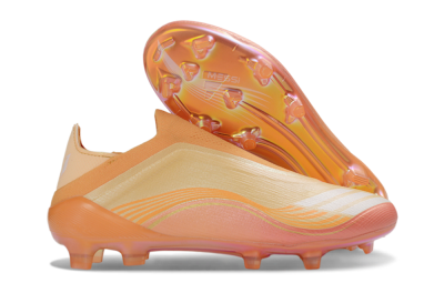 Adidas F50 Elite Laceless FG Firm Ground Soccer Cleats - Orange/Sunset Glow/Coral Burst