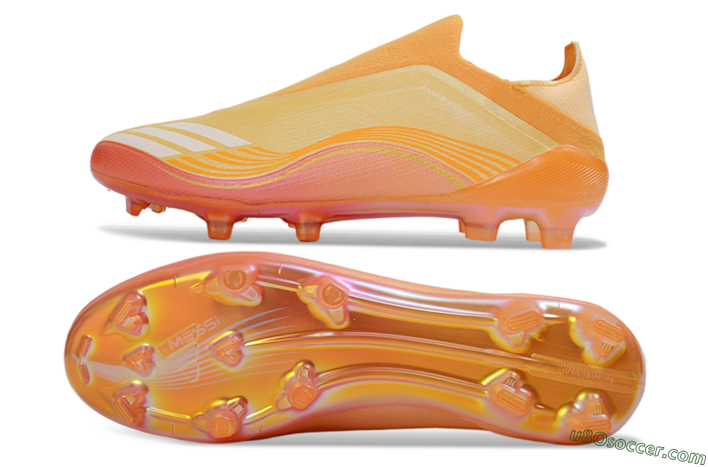 Adidas F50 Elite Laceless FG Firm Ground Soccer Cleats - Orange/Sunset Glow/Coral Burst 0