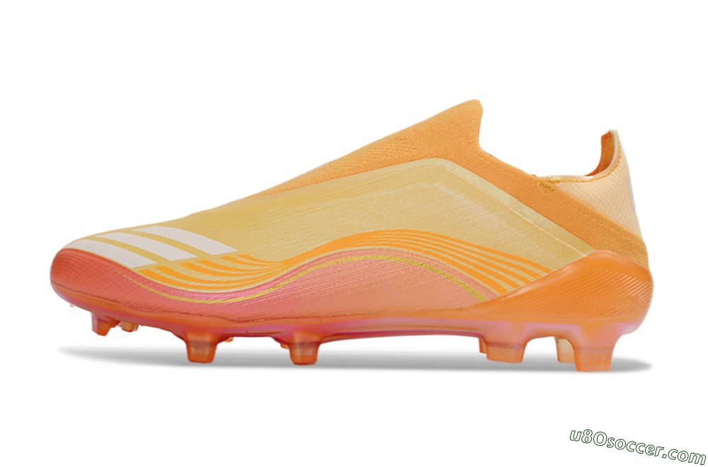 Adidas F50 Elite Laceless FG Firm Ground Soccer Cleats - Orange/Sunset Glow/Coral Burst 2