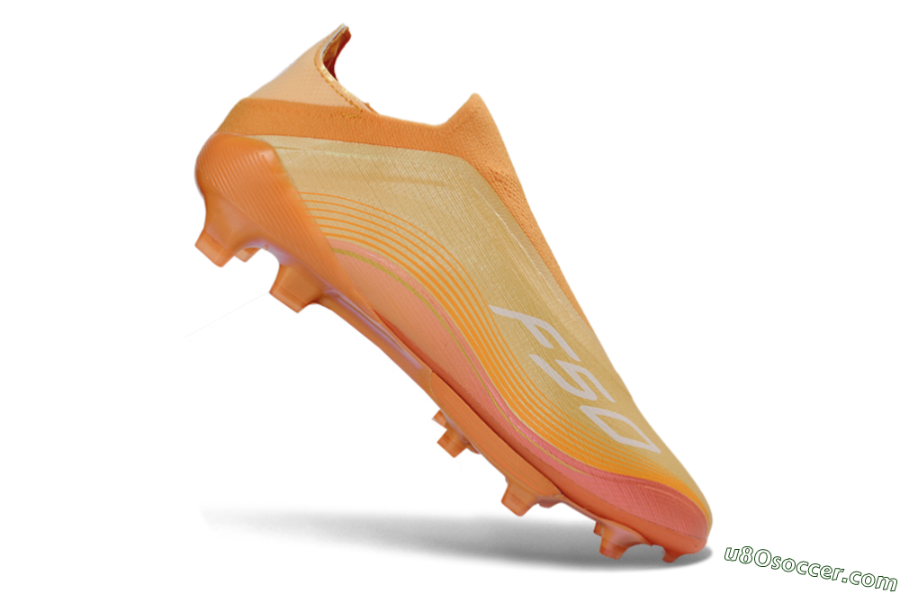 Adidas F50 Elite Lightstrike Pro Laceless FG Firm Ground Soccer Cleats - Orange/Peach Burst/Sunny Glow 4