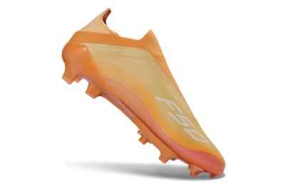 Adidas F50 Elite Lightstrike Pro Laceless FG Firm Ground Soccer Cleats - Orange/Peach Burst/Sunny Glow