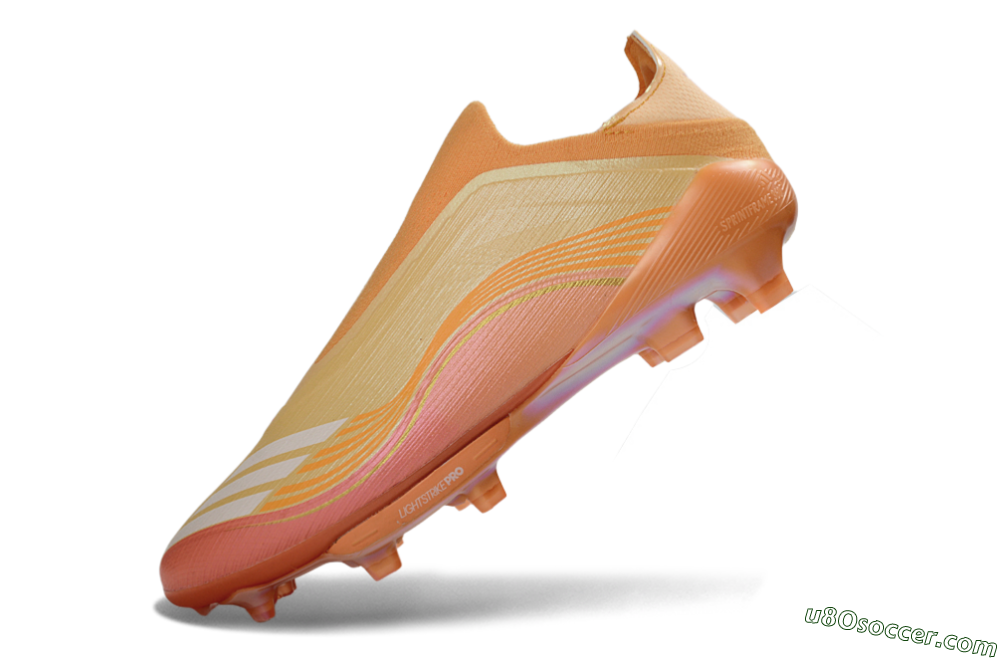 Adidas F50 Elite Lightstrike Pro Laceless FG Firm Ground Soccer Cleats - Orange/Peach Burst/Sunny Glow 5