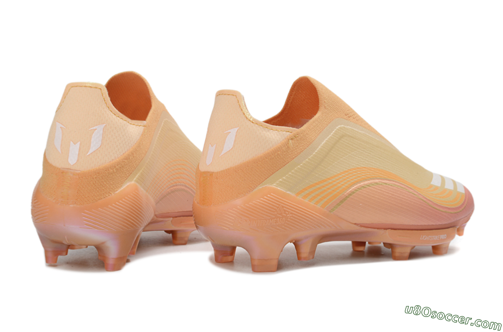 Adidas F50 Elite Lightstrike Pro Laceless FG Firm Ground Soccer Cleats - Orange/Peach Burst/Sunny Glow 6