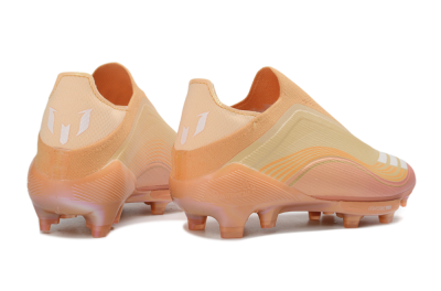 Adidas F50 Elite Lightstrike Pro Laceless FG Firm Ground Soccer Cleats - Orange/Peach Burst/Sunny Glow