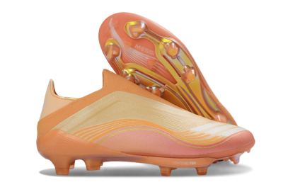 Adidas F50 Elite Lightstrike Pro Laceless FG Firm Ground Soccer Cleats - Orange/Peach Burst/Sunny Glow