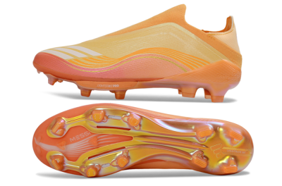 Adidas F50 Elite Lightstrike Pro Laceless FG Firm Ground Soccer Cleats - Orange/Peach Burst/Sunny Glow