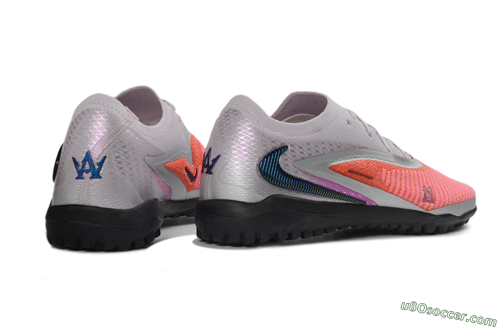 Nike Phantom 6 Elite Low TF Artificial Turf Soccer Shoes - Orange/Vibrant Coral/Soft Lilac 6