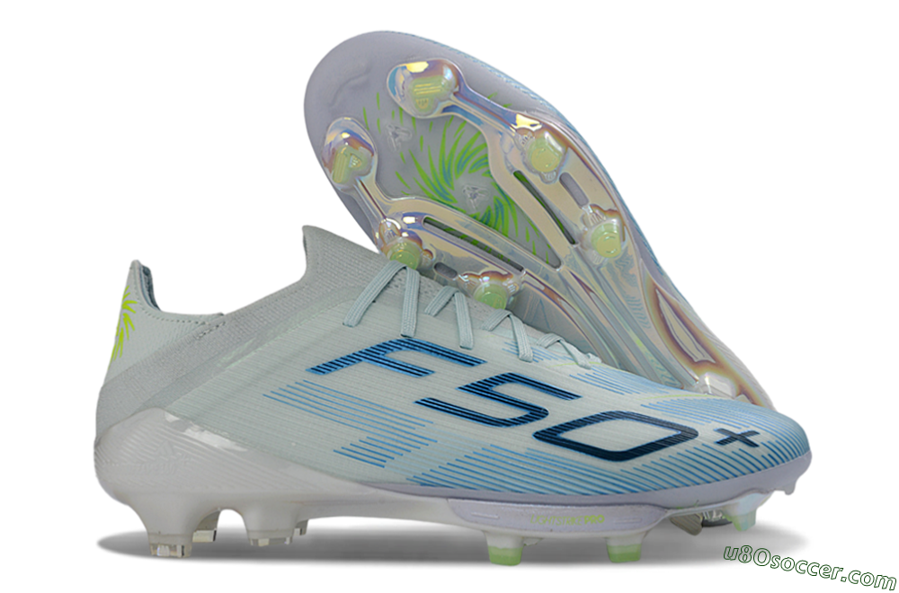 Adidas F50 Elite Lightstrike Pro FG Firm Ground Soccer Cleats - Lightblue/Sky Blue/Iridescent White 1