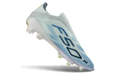 Adidas F50 Elite Lightstrike Pro Laceless FG Firm Ground Soccer Cleats - Blue/Ice Blue/Neon Green