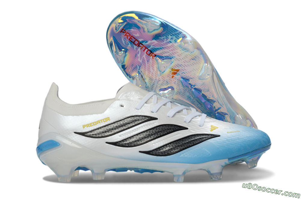 Adidas Predator 26 Elite FG Firm Ground Soccer Cleats - Blue/Ice Blue/White Pearl 1