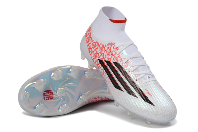 Adidas F50 Elite Mid FG Firm Ground Soccer Cleats - White/Crimson Rose/Sleek Black