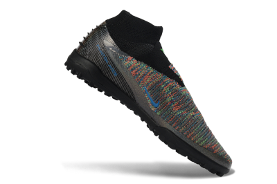 Nike Phantom 6 Elite High TF Artificial Turf Soccer Shoes - Black/Electric Green/Multicolor