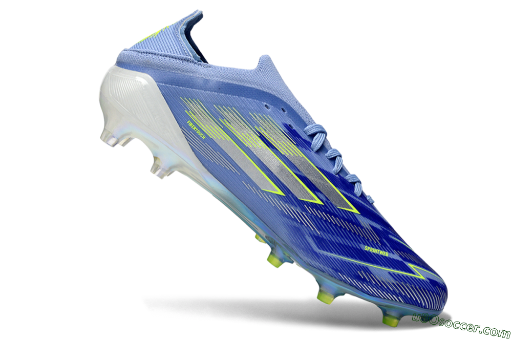Adidas F50 Elite FG Firm Ground Soccer Cleats - Blue/Vibrant Blue/Electric Green 4