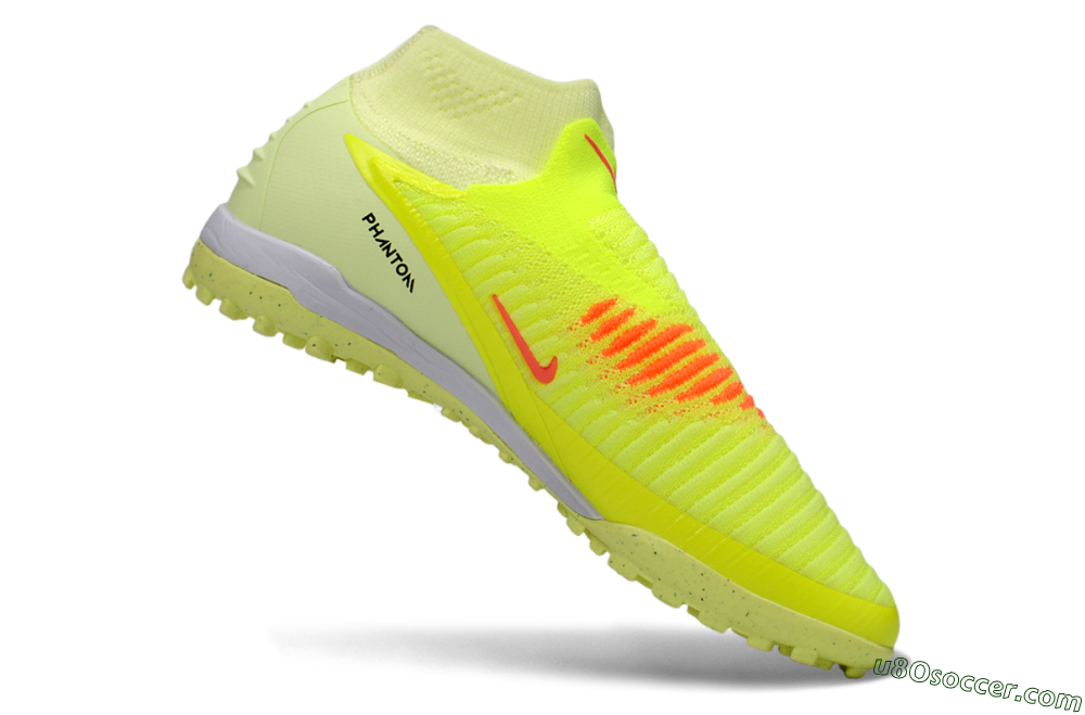Nike Phantom 6 Elite High TF Artificial Turf Soccer Shoes - Yellow/Electric Neon/Black 4