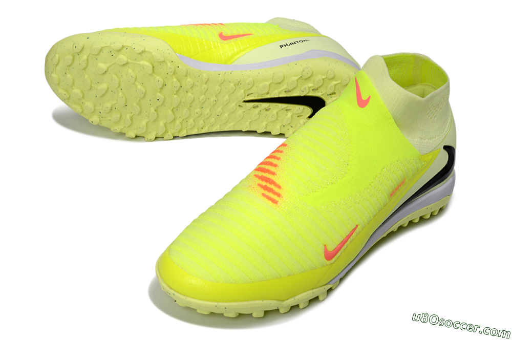 Nike Phantom 6 Elite High TF Artificial Turf Soccer Shoes - Yellow/Electric Neon/Black 3