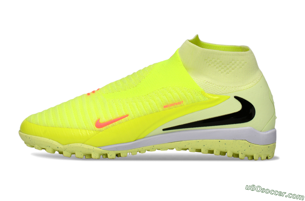 Nike Phantom 6 Elite High TF Artificial Turf Soccer Shoes - Yellow/Electric Neon/Black 2