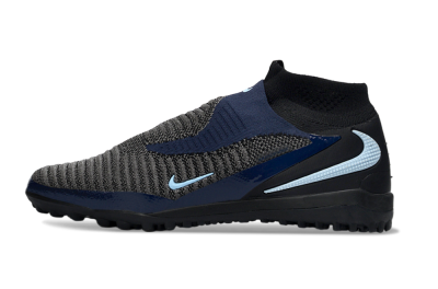 Nike Phantom 6 Elite High TF Artificial Turf Soccer Shoes - Black/Navy Blue/Dark Gray