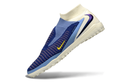 Nike Phantom 6 Elite High TF Artificial Turf Soccer Shoes - Blue/Sky Blue/Dark Navy