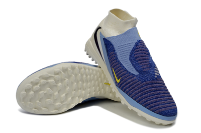 Nike Phantom 6 Elite High TF Artificial Turf Soccer Shoes - Blue/Sky Blue/Dark Navy