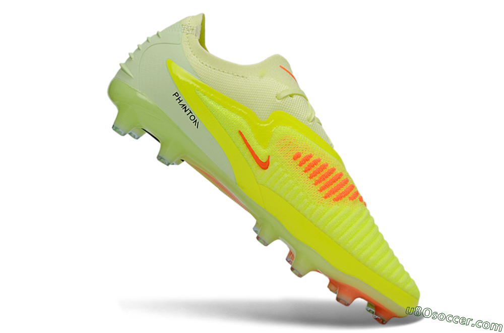 Nike Phantom 6 Elite Low AG Artificial Grass Soccer Cleats - Yellow/Fluorescent Yellow/Neon Pink 4