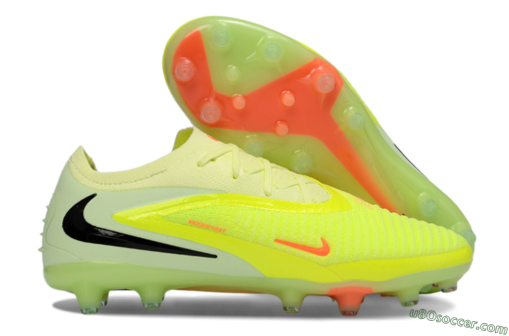 Nike Phantom 6 Elite Low AG Artificial Grass Soccer Cleats - Yellow/Fluorescent Yellow/Neon Pink 1