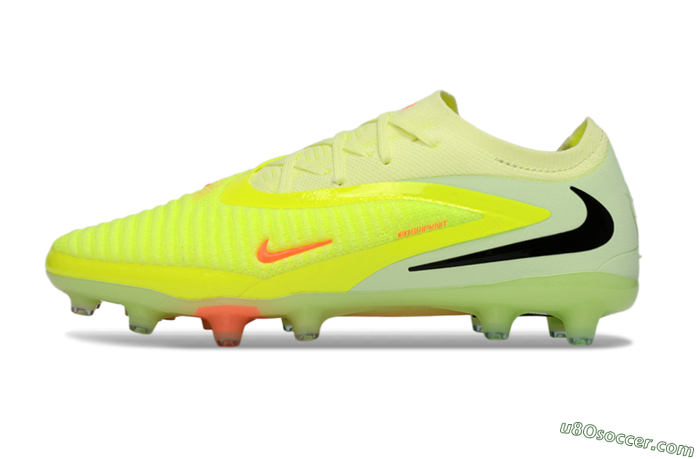 Nike Phantom 6 Elite Low AG Artificial Grass Soccer Cleats - Yellow/Fluorescent Yellow/Neon Pink 2