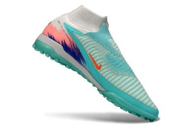 Nike Phantom 6 Elite High TF Artificial Turf Soccer Shoes - Aqua/Coral Splash/Cool Mint