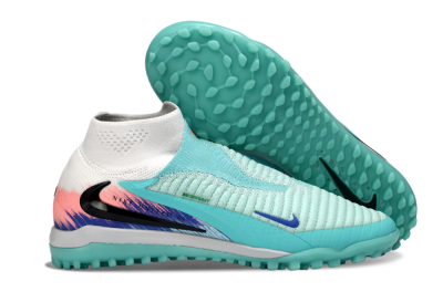 Nike Phantom 6 Elite High TF Artificial Turf Soccer Shoes - Aqua/Coral Splash/Cool Mint