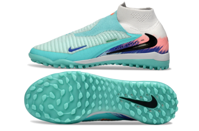 Nike Phantom 6 Elite High TF Artificial Turf Soccer Shoes - Aqua/Coral Splash/Cool Mint