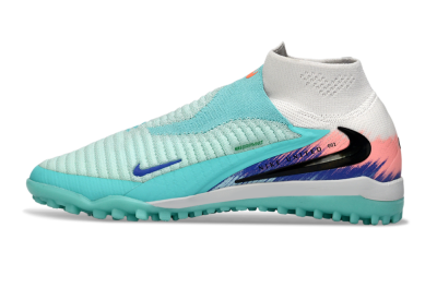 Nike Phantom 6 Elite High TF Artificial Turf Soccer Shoes - Aqua/Coral Splash/Cool Mint