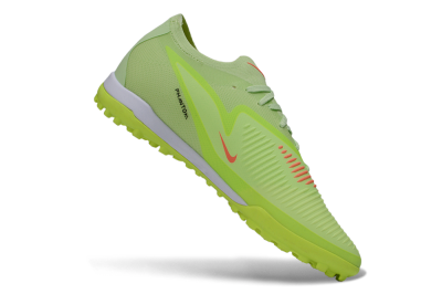 Nike Phantom 6 Elite Low TF Artificial Turf Soccer Shoes - Green/Lime Glow/Neon Orange