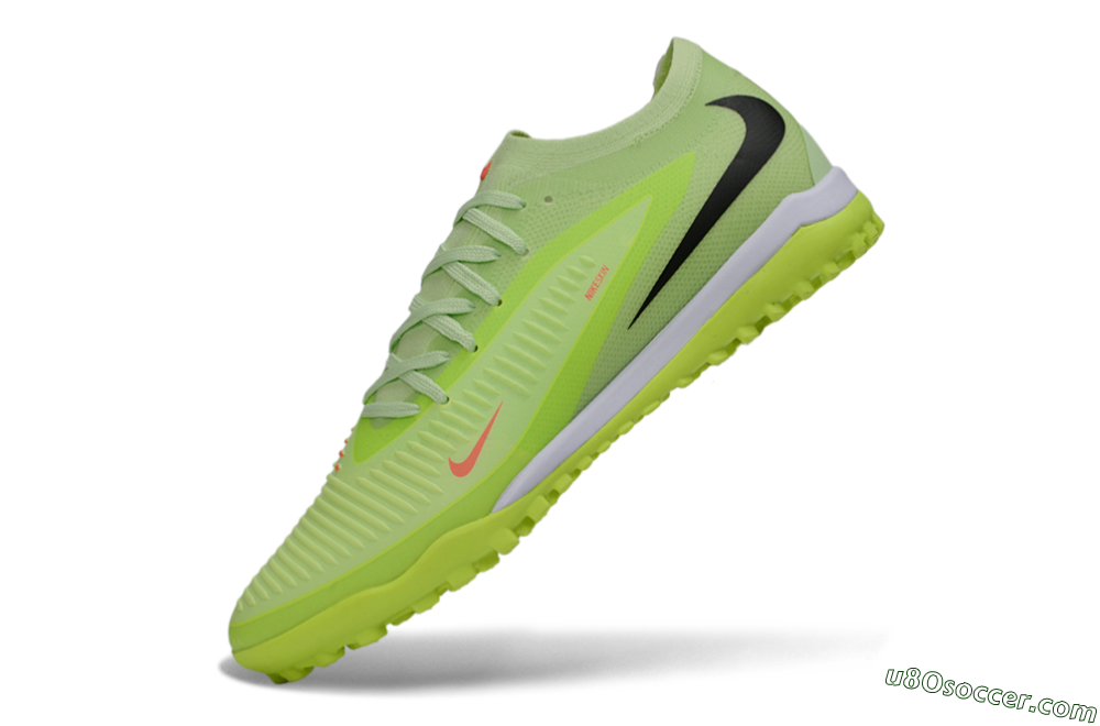 Nike Phantom 6 Elite Low TF Artificial Turf Soccer Shoes - Green/Lime Glow/Neon Orange 5