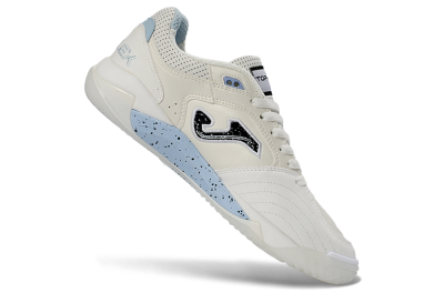 Joma Top Flex IC Indoor & Futsal Soccer Shoes - White/Sky Blue/Black