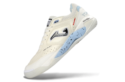 Joma Top Flex IC Indoor & Futsal Soccer Shoes - White/Sky Blue/Black