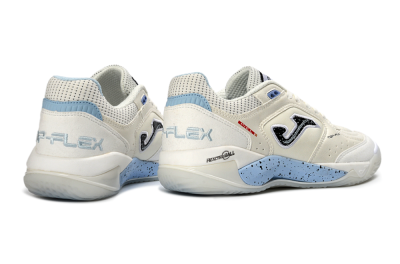 Joma Top Flex IC Indoor & Futsal Soccer Shoes - White/Sky Blue/Black